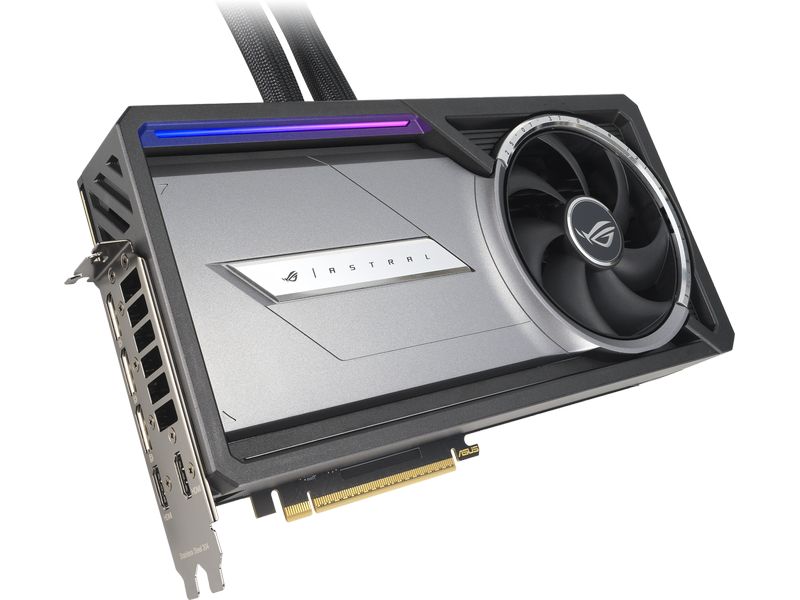 ASUS ROG Grafikkarte ROG Astral LC GeForce RTX 5090 32 GB Gaming Grafikkarte mit All-in-One-Flüssig-CPU-Wasserkühlung