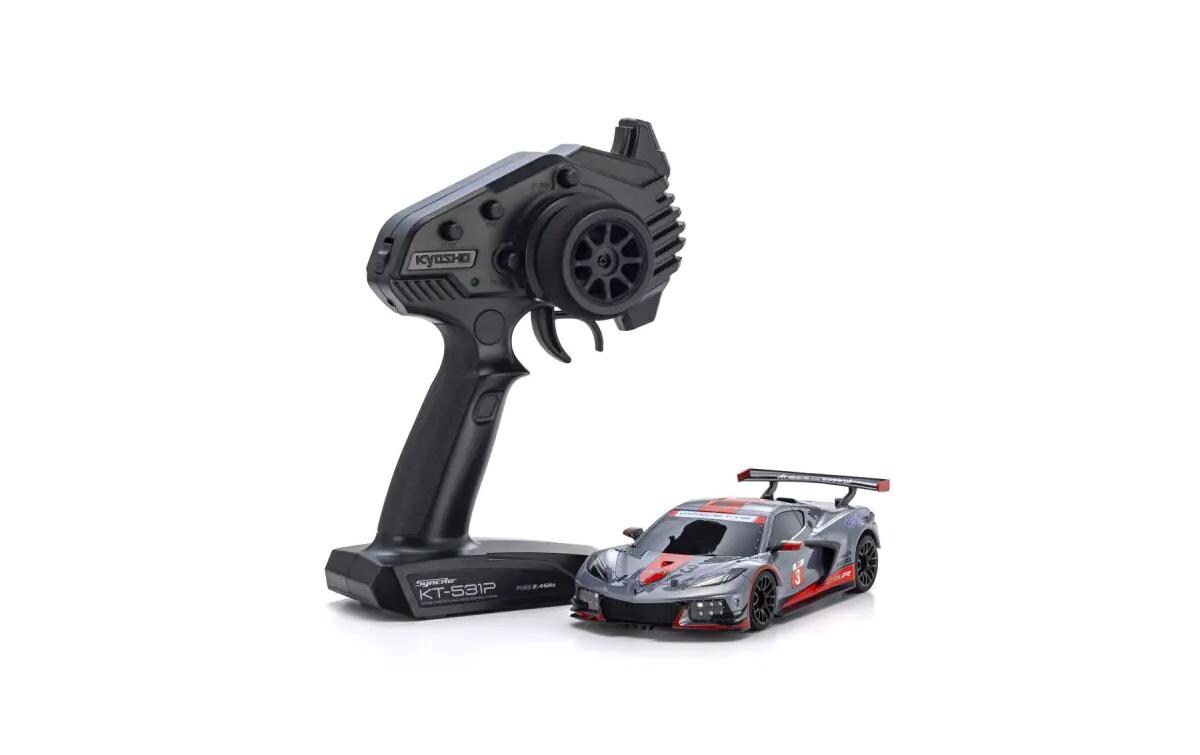 Mini-Z MR-04 Corvette C8-R 1:28, Gun Metal/Rot, ARTR<br>Mini-Z RWD mit Corvette C8-R Karosserie