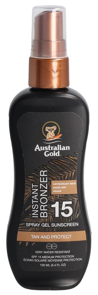AUSTRALIAN GOLD Spray Gel mit Bronzer<br>100 ml, Spray, SPF15