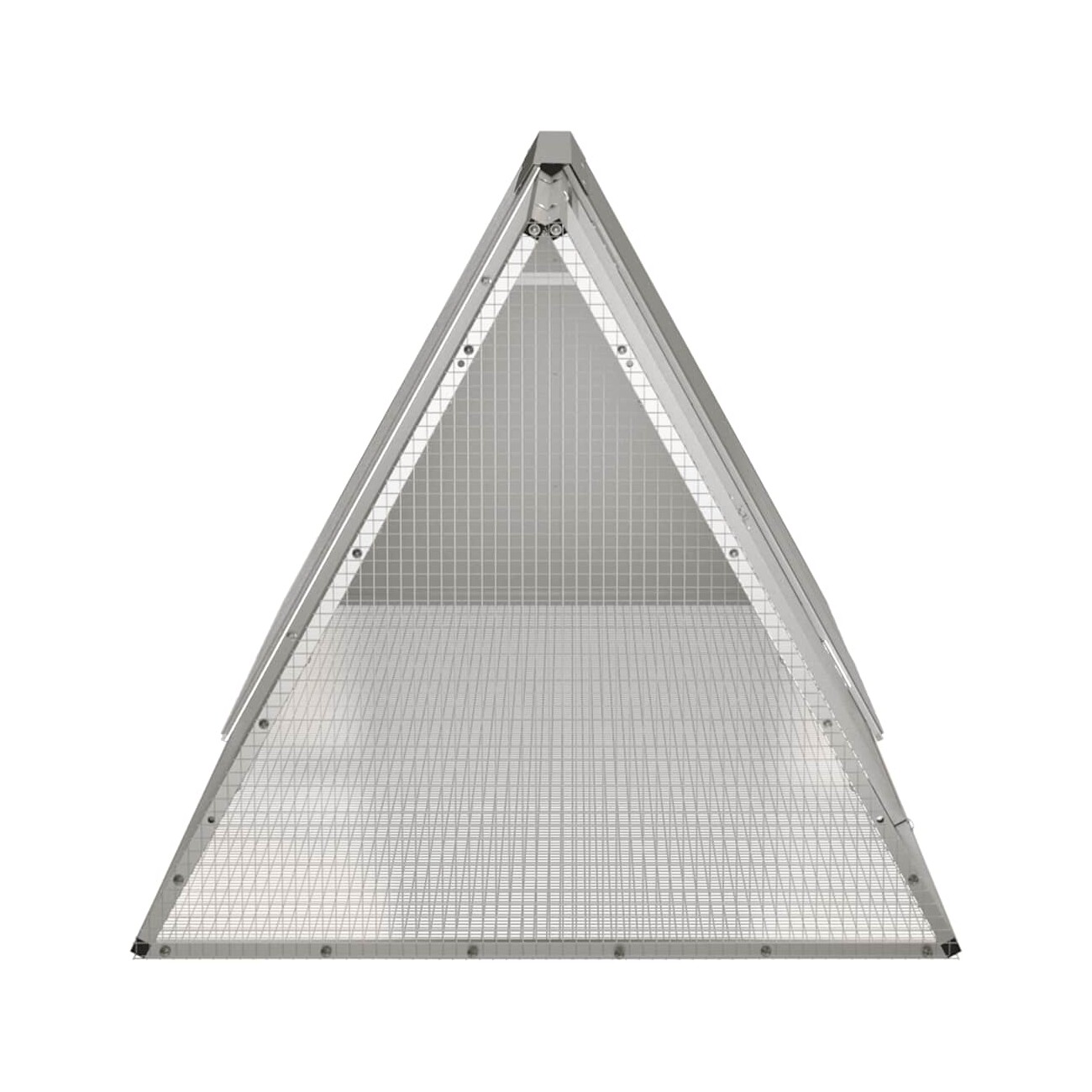 VidaXL Kaninchenkäfig Stahl Verzinkt Hasenstall Kaninchenstall 2,015 m, 80,5 cm, 71 cm