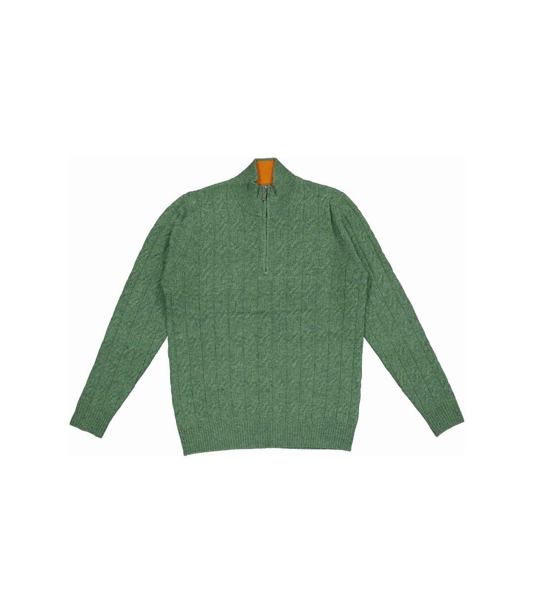 Pull torsadé col zippé