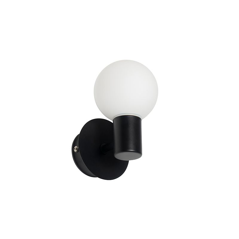 Moderne wandlamp zwart IP44 - Cederic Up