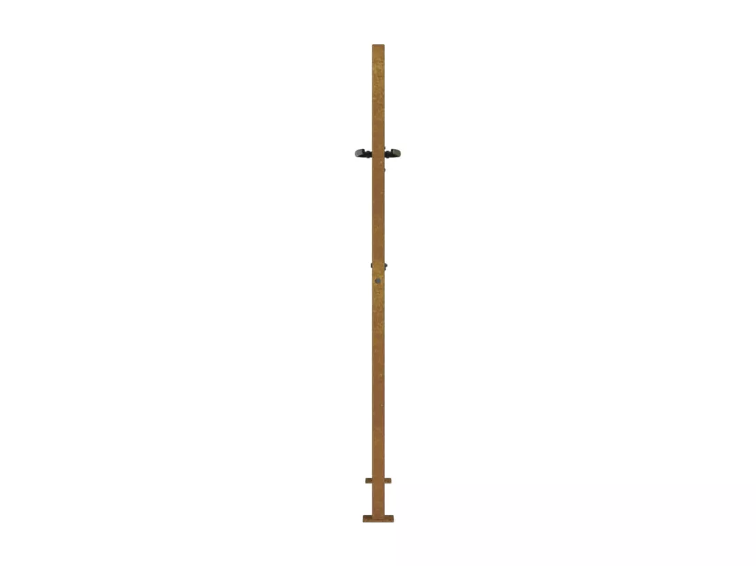 Portail de jardin 105x130 cm acier corten conception d'herbe