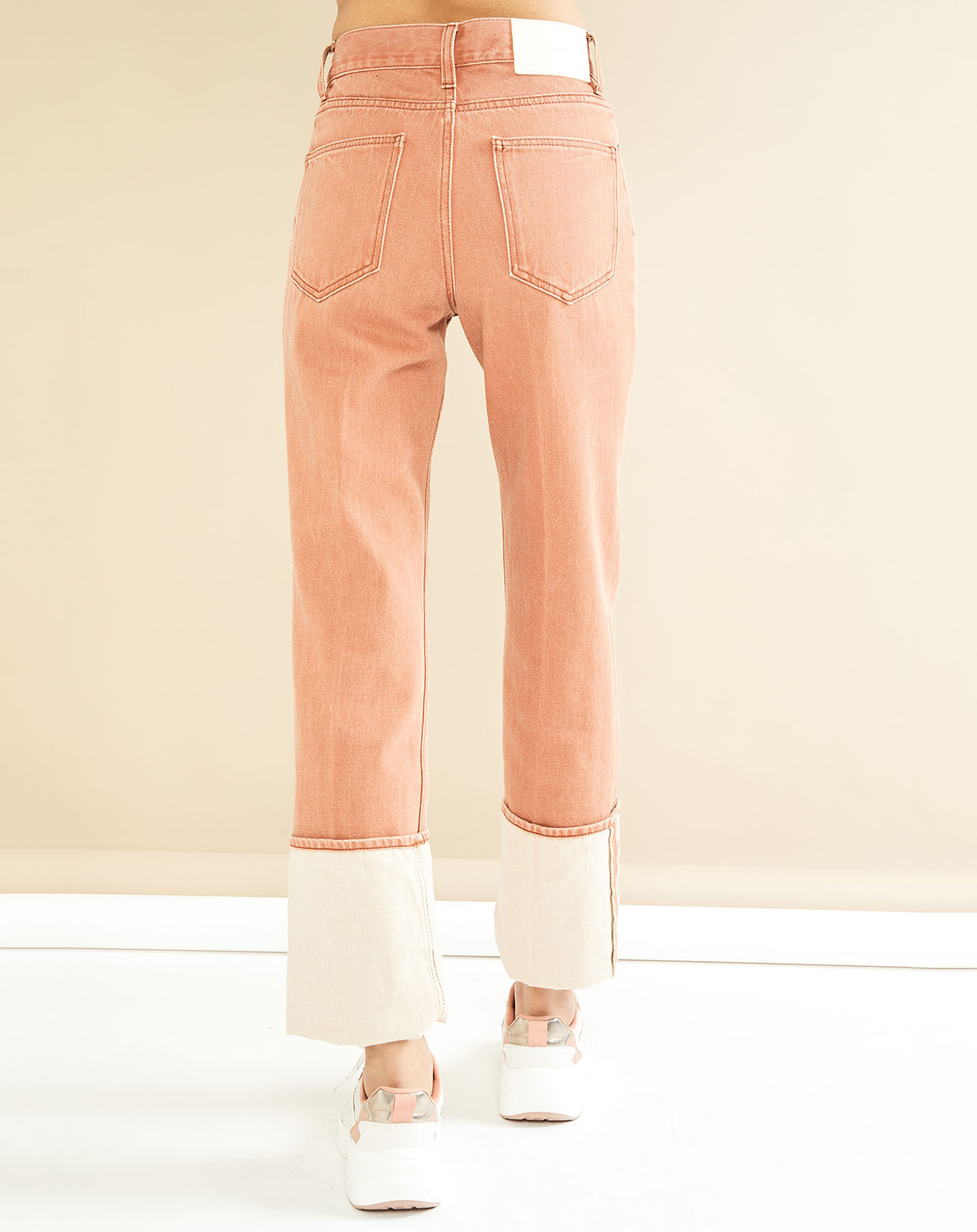 Bellerose Jean droit 100% Coton Bio Priest orangé
