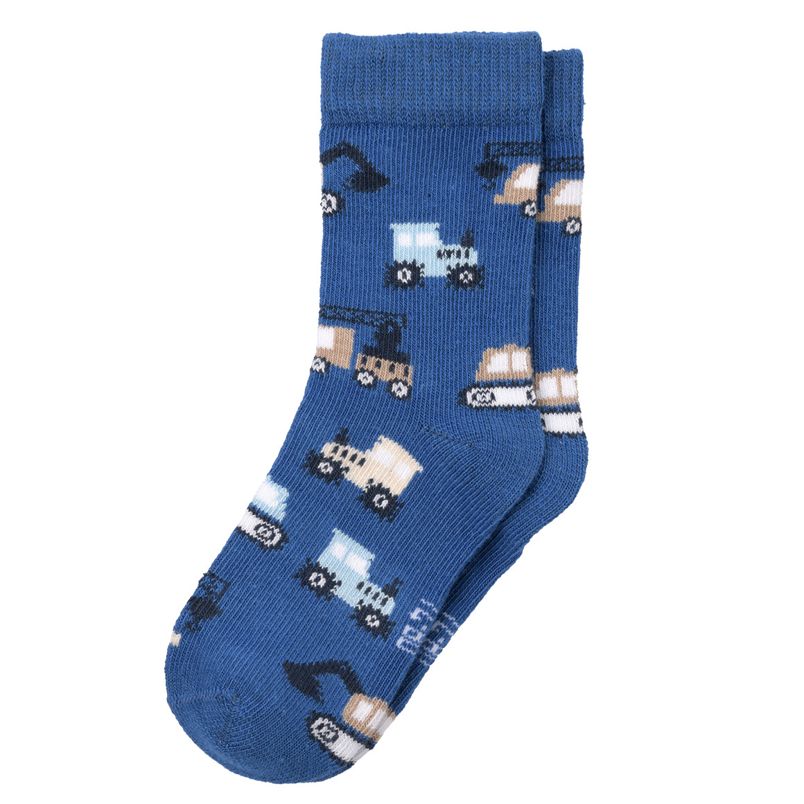Topomini 3 Paar Baby Socken mit Fahrzeugen dunkelblau / blau / beige