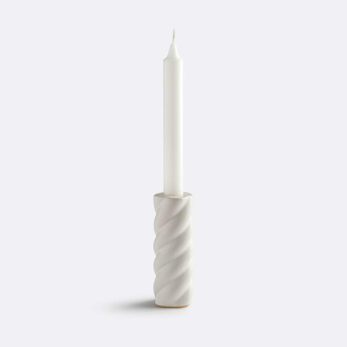 LA REDOUTE INTERIEURS<br>Castiçal torcido de cerâmica Alt.12,5 cm Vavy