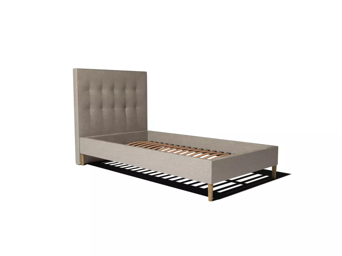 Ensemble lit + tête de lit 80x200cm - Beige - Collection Léa - Morphea