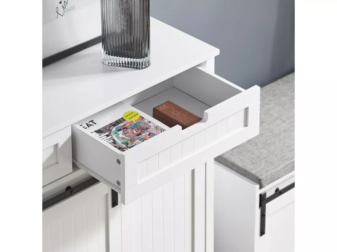 Buffet Bahut, Commode Armoire de Rangement pour Cuisine, Salle à Manger, Salon, FSB74-W
