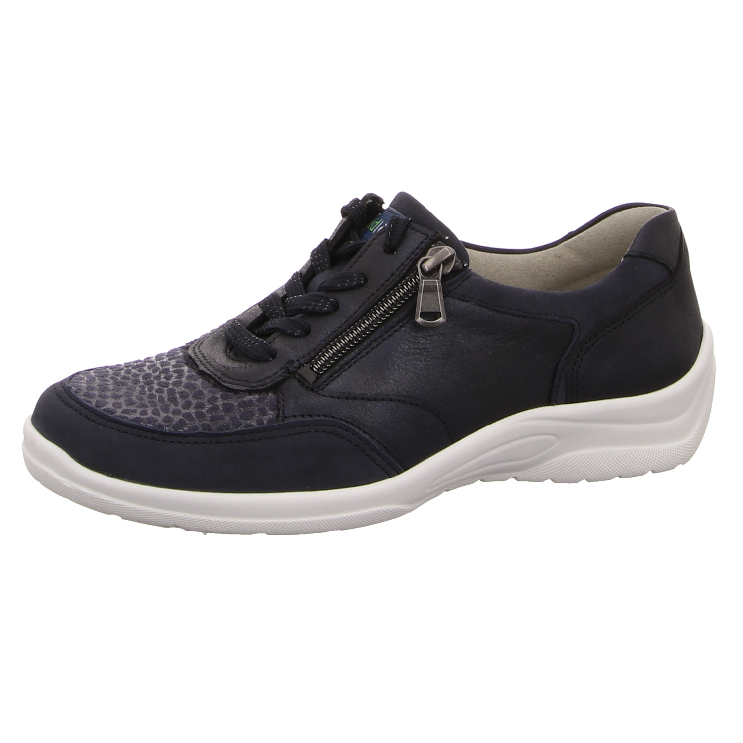Waldläufer Schnürhalbschuh blau