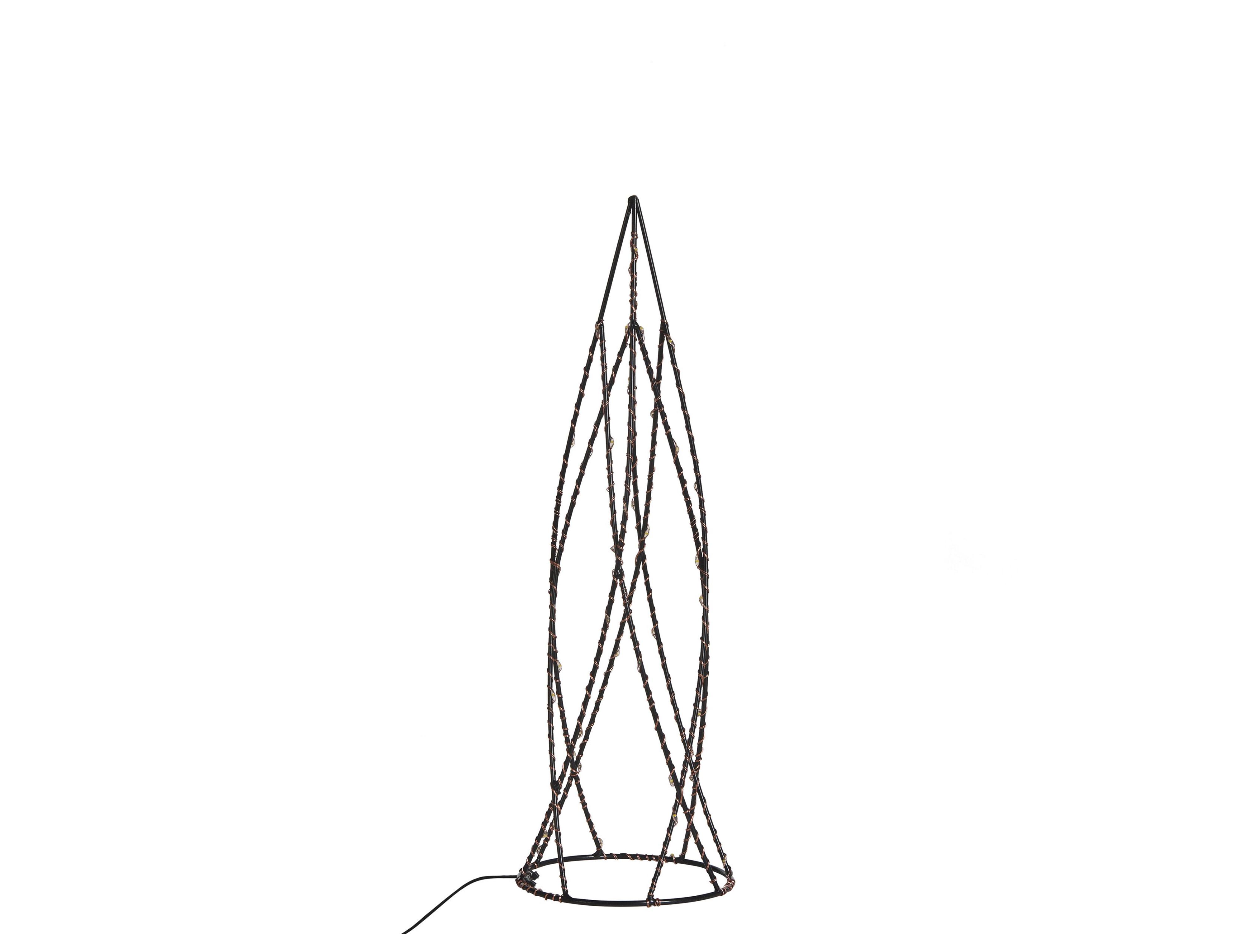 Set van 2 kerstdecoraties LED NEIDEN Kerstboom 52/38 cm Zilver