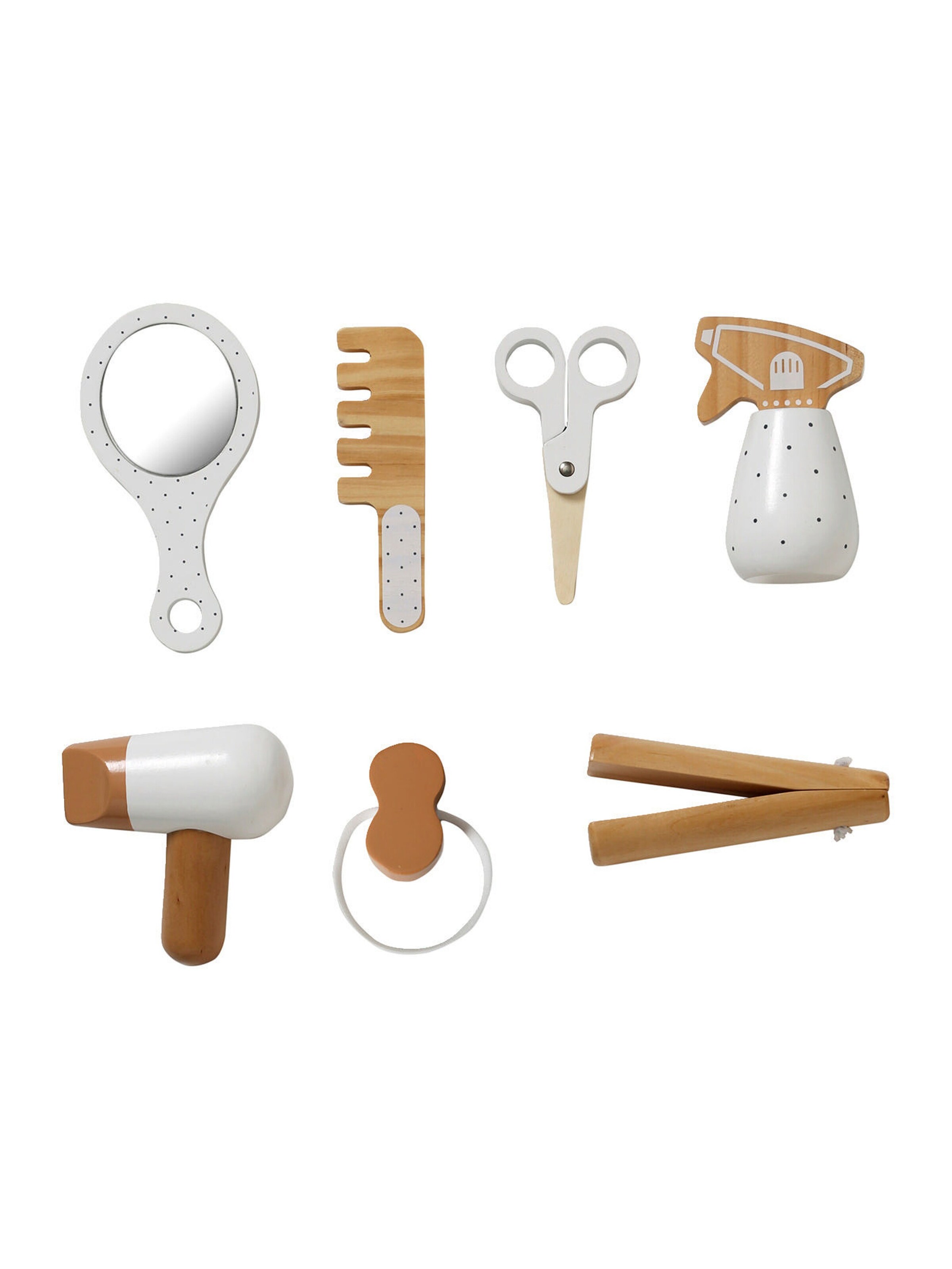 Vertbaudet Kinder Friseur-Set aus Holz FSC® mehrfarbig