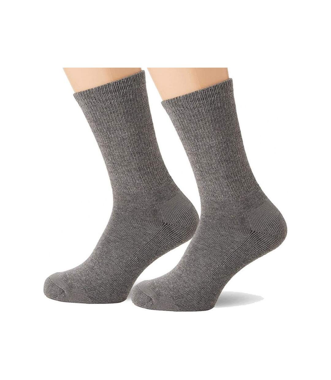 DIM Lot de 2 paires de Chaussettes Homme Coton WORK OUTDOOR Gris