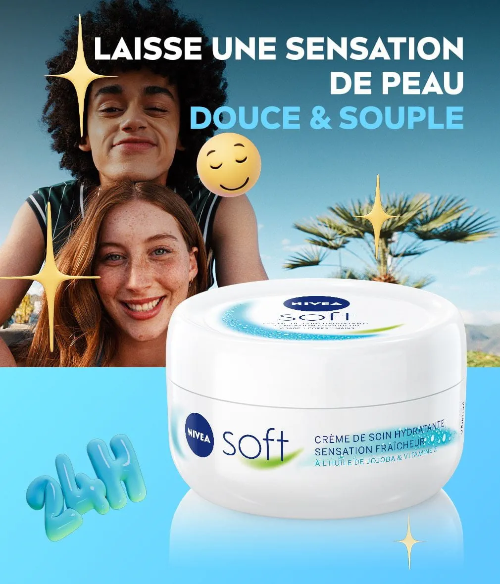 NIVEA SOFT CRÈME VISAGE CORPS & MAINS 200ML