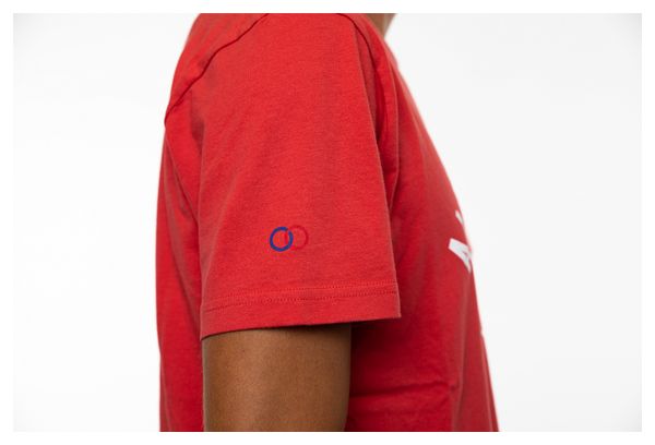 T-Shirt Manches Courtes LeBram x Sport d'Epoque Tourmalet Rouge Lave