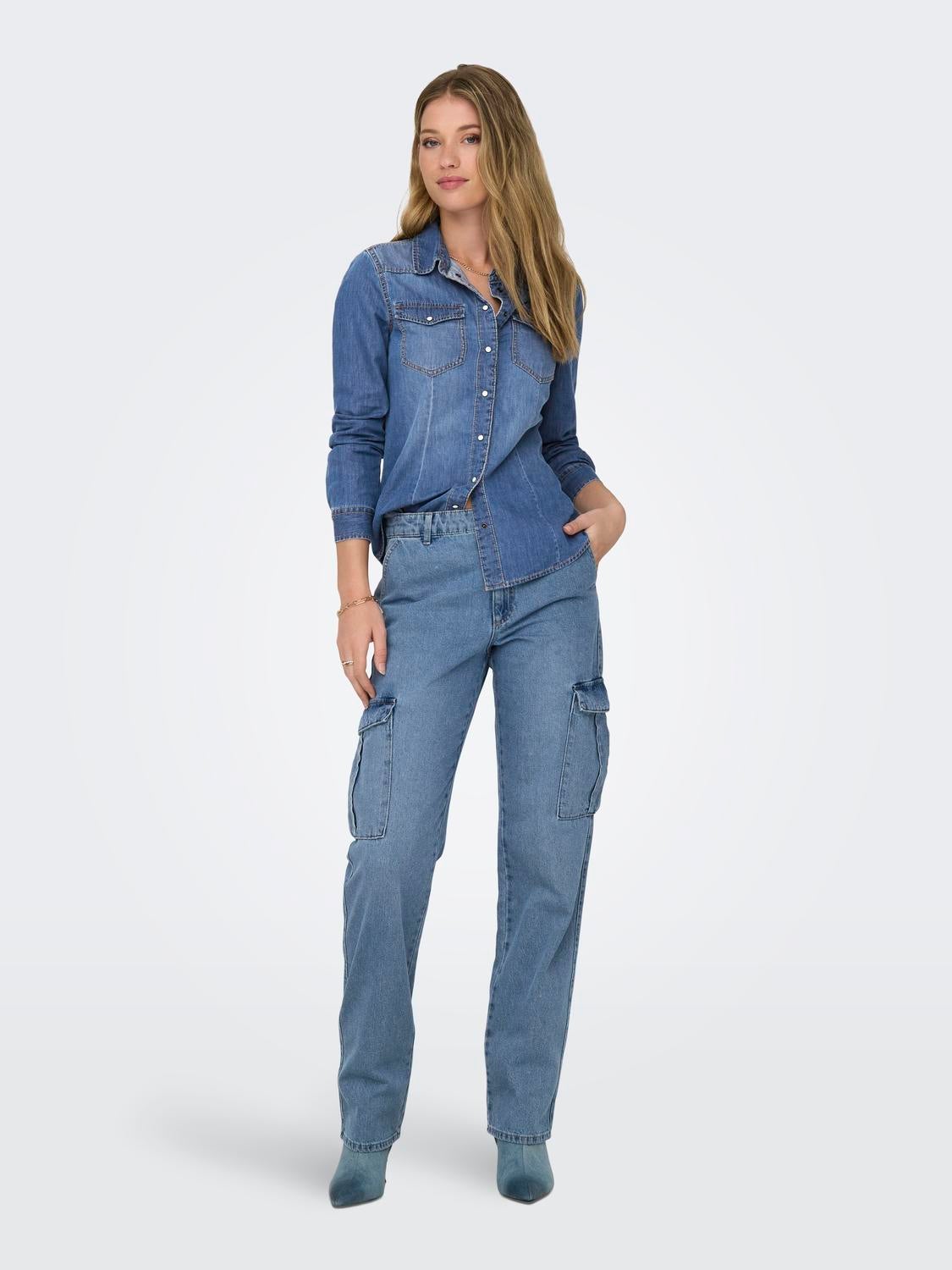 ONLALEXA Jeanshemd Medium Blue Denim