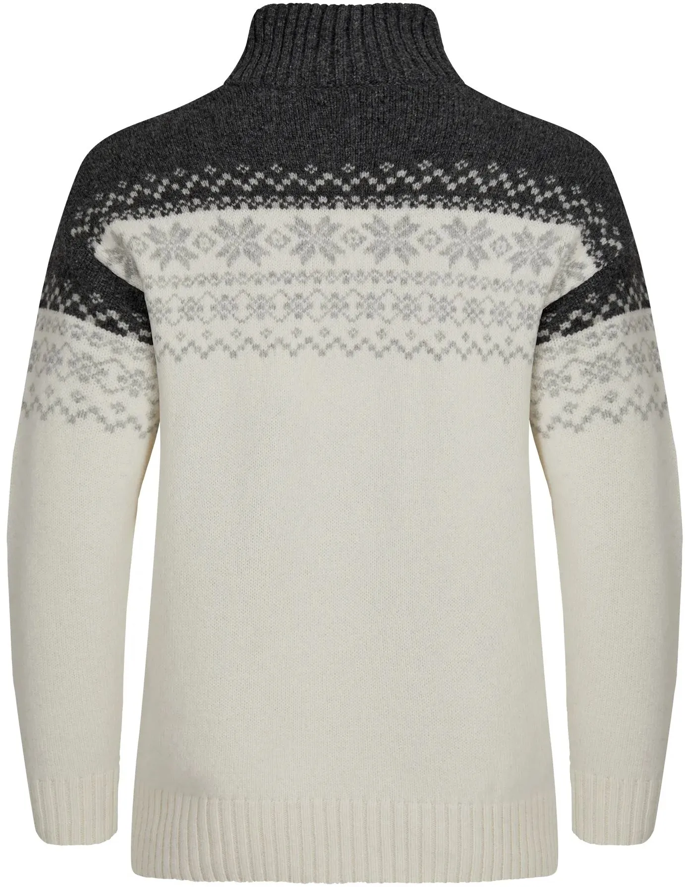 Gridarmor Women's Snøkrystall Half Zip Ullgenser White/Dark Grey/Light Grey