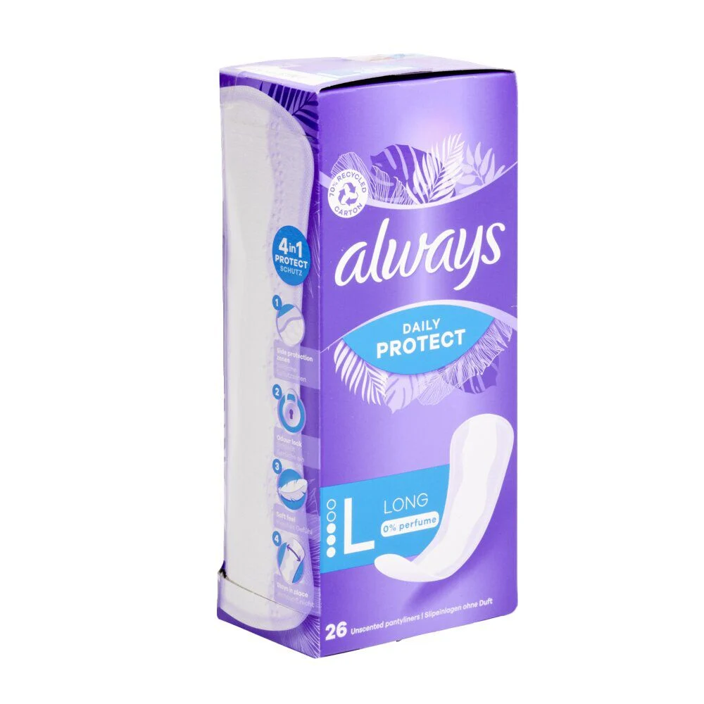Protège slip long Always Daily sans parfum x26