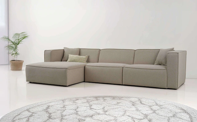 GOODproduct Ecksofa »Tammie« Breite 312 cm, Webstoff fein, bodentief, mit Wellenunterfederung