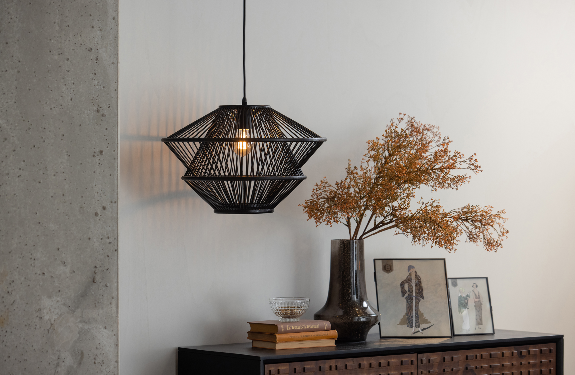 Hanglamp Bamboo - Zwart