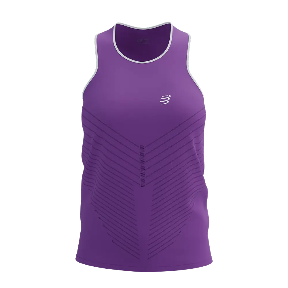 Compressport Performance Hardloopshirt Zonder Mouwen Paars/Wit Dames