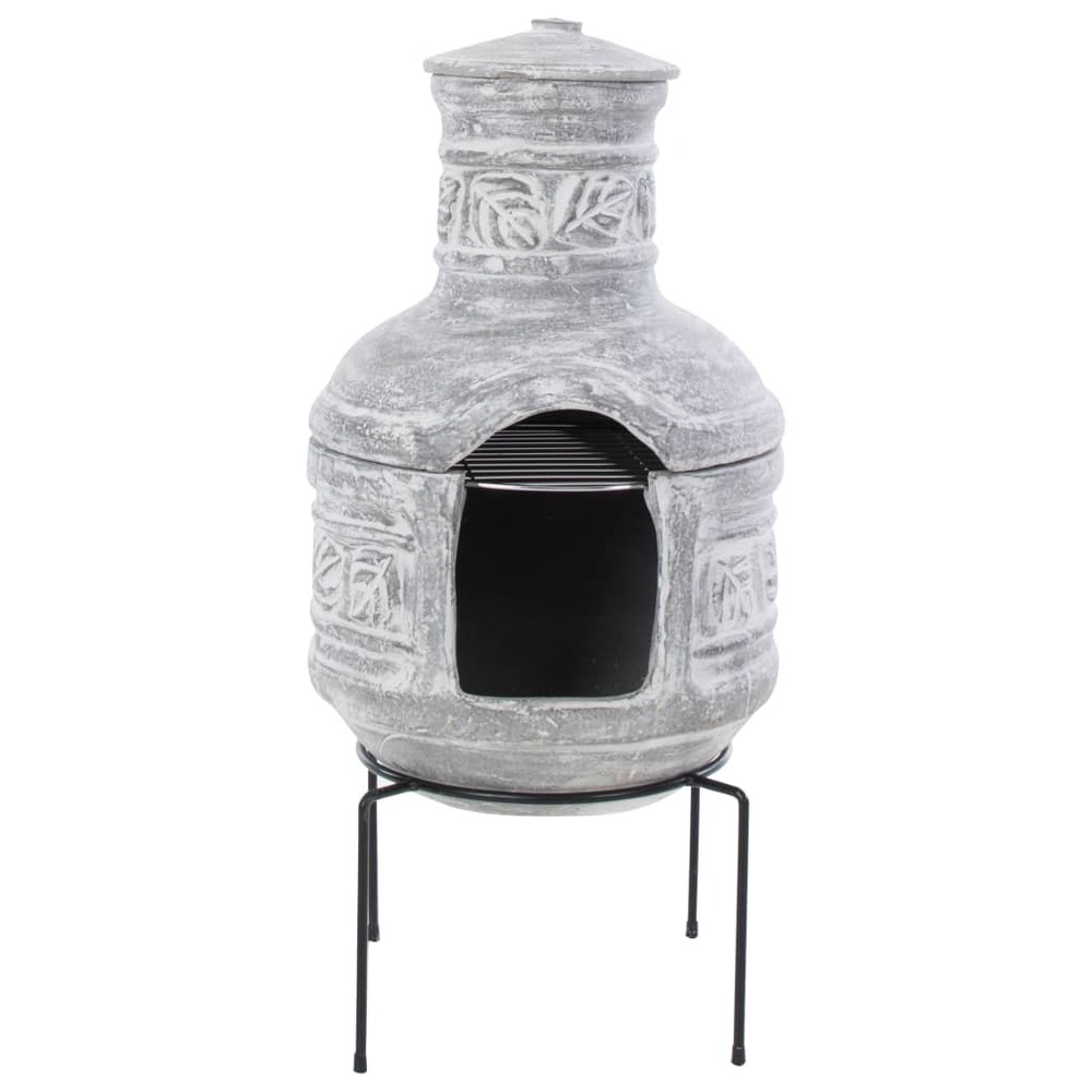 Cheminée acopulco argile gris clair