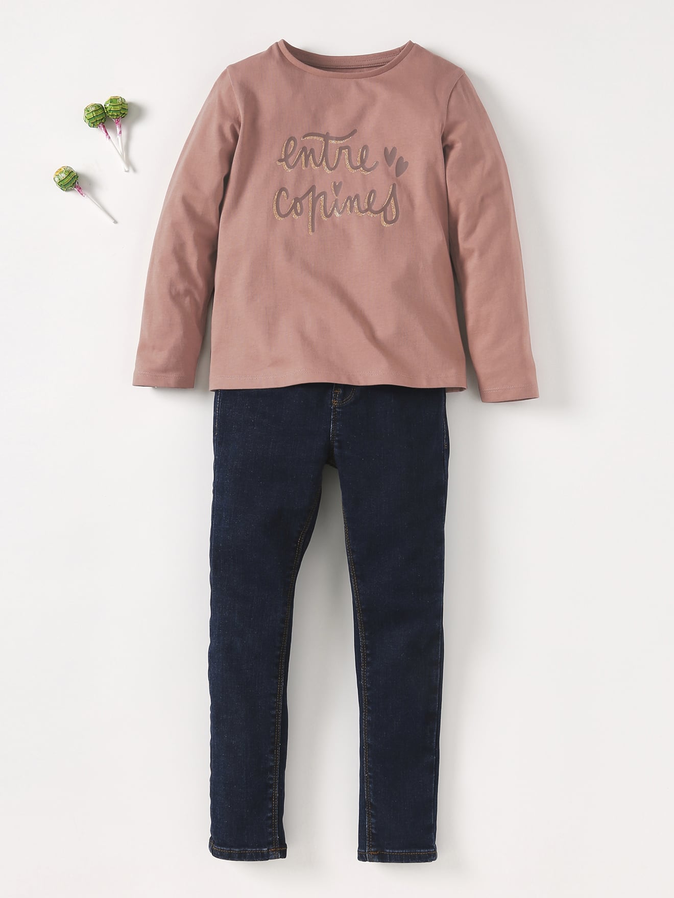 Conjunto de calça legging jeans 