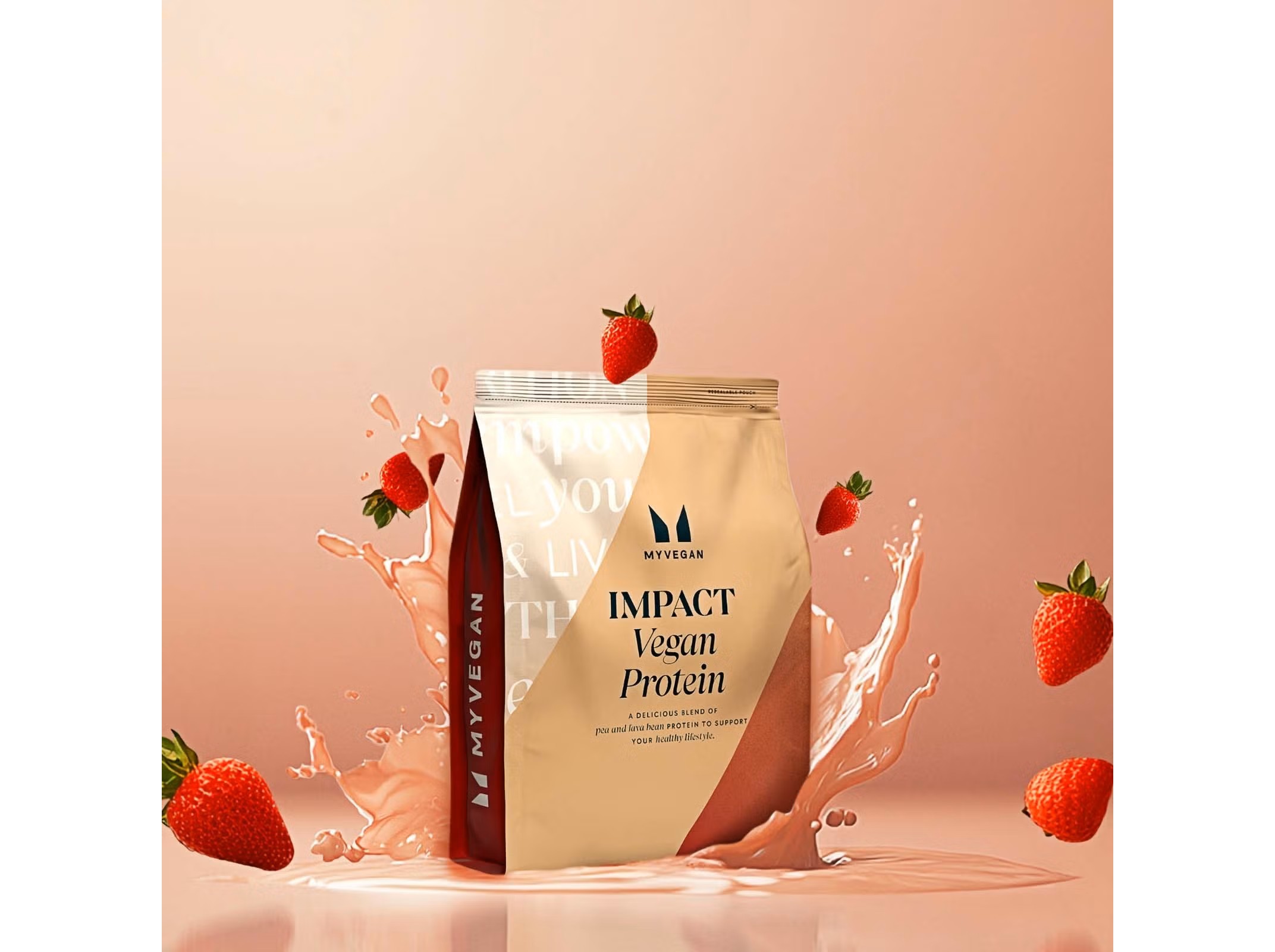 PROTEINA VEGAN MYPROTEIN MORANGO 1 KG