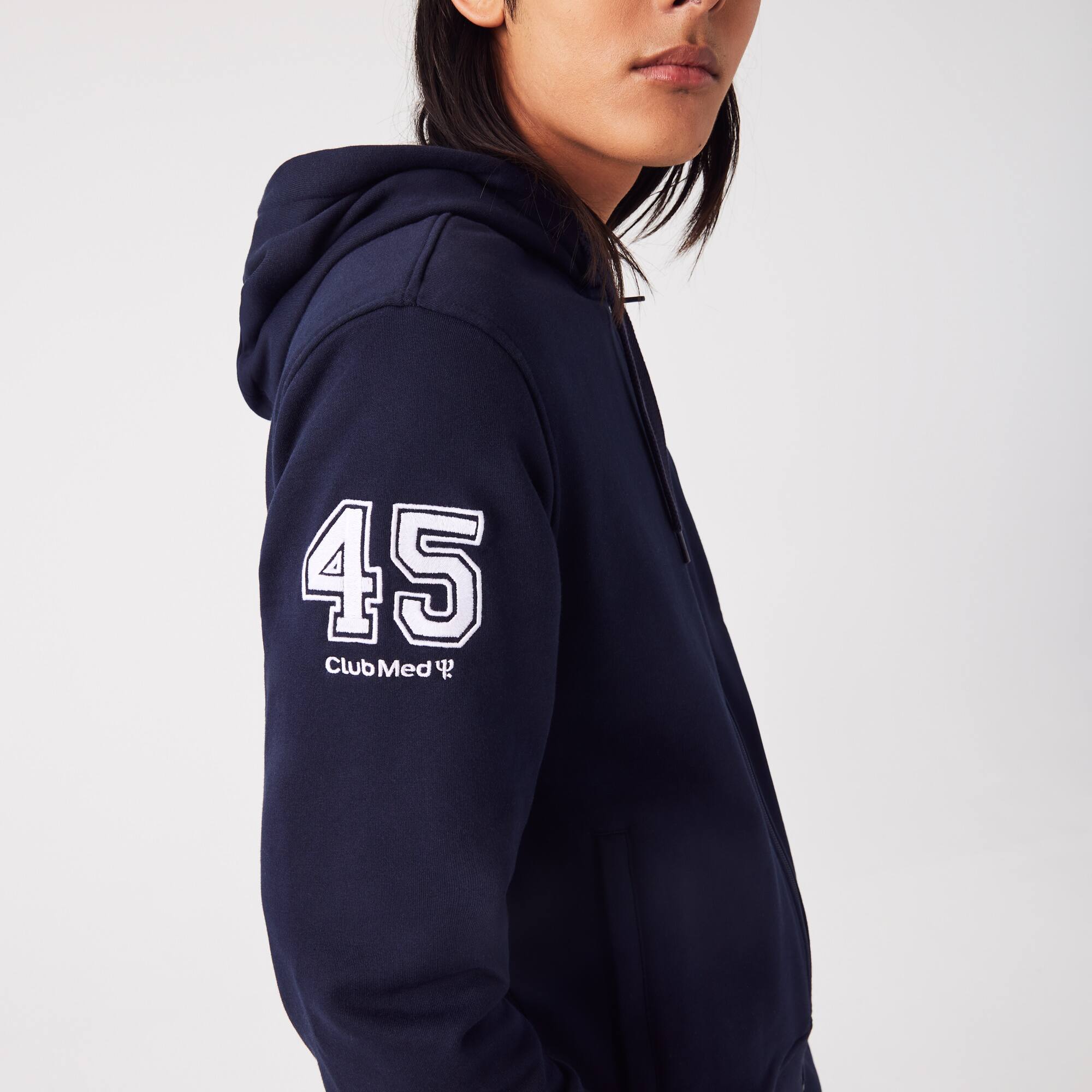Sweatshirt zippé Lacoste Club Med à capuche en molleton Sweatshirts - Bleu - Lacoste - Homme