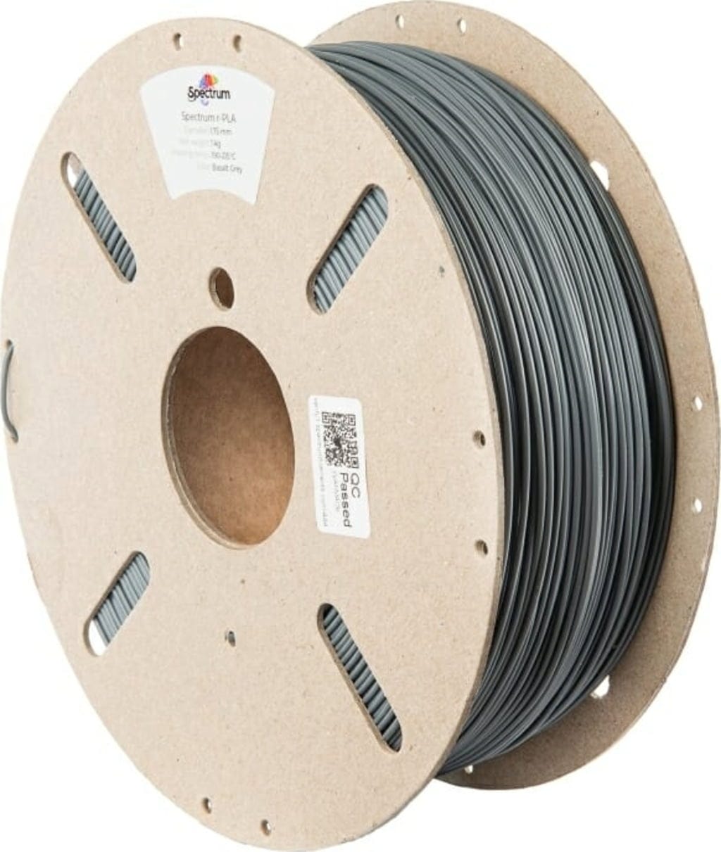 Spectrum  r-PLA Basalt Grey, 1,75 mm / 1000 g    Umweltfreundlicheres Filament auf Pappspule