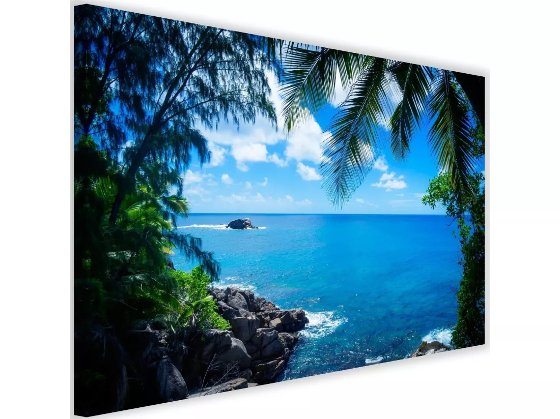 Tableau un rocher dans la mer 4 - 60 x 40 cm