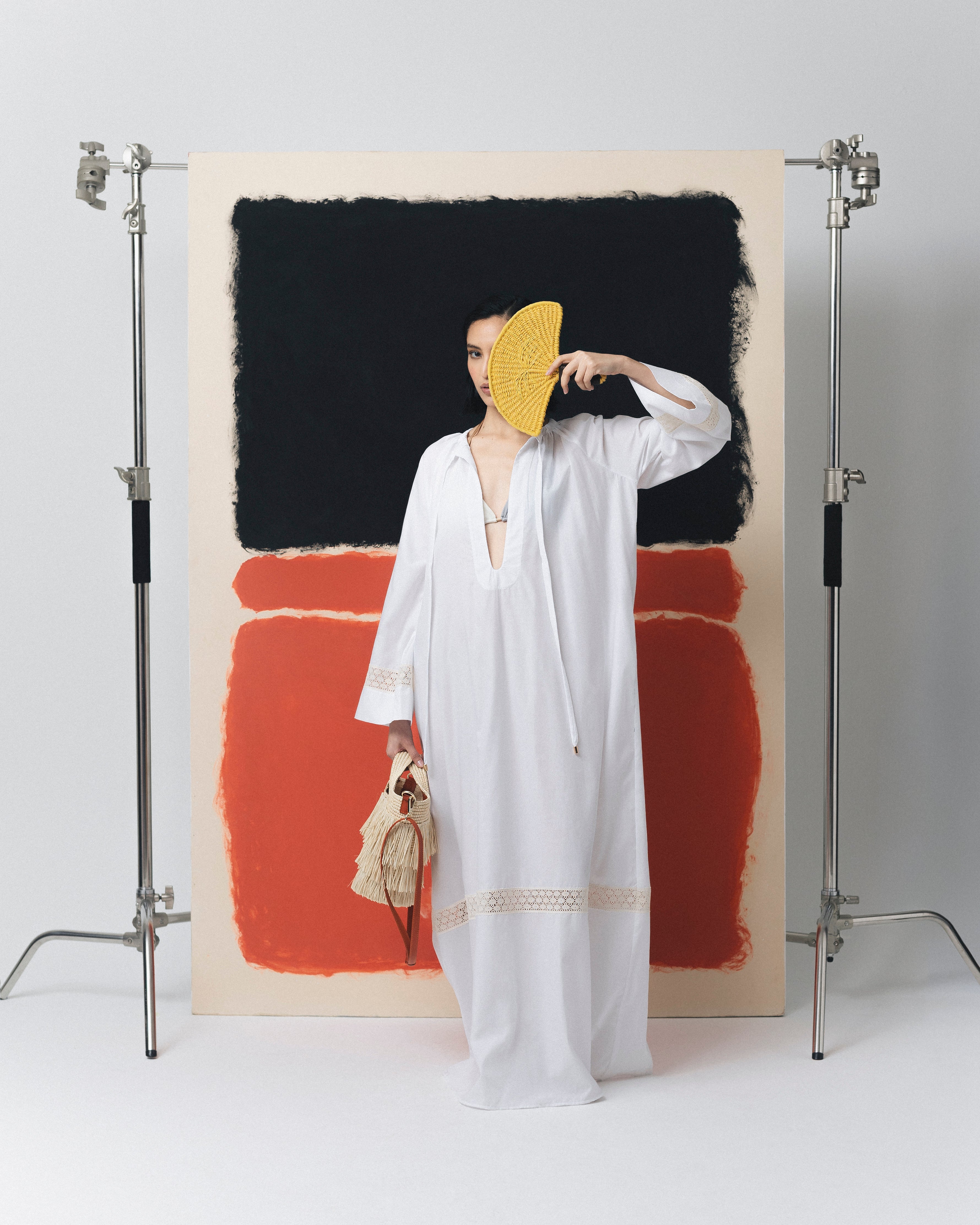 Maxi caftan à décolleté plongeant