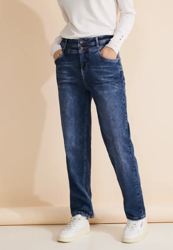 Casual Fit Jeans - mid blue washed