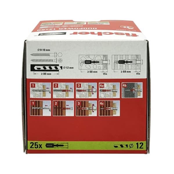 Knotter Fischer DuoPower 538243 Nylon Ø 12 x 60 mm (25 enheter)