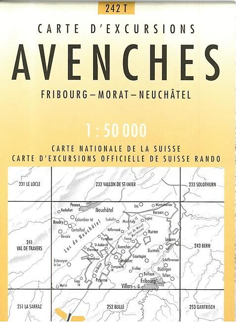 BUNDESAMT - 242T AVENCHES  ECHELLE 1 50 000