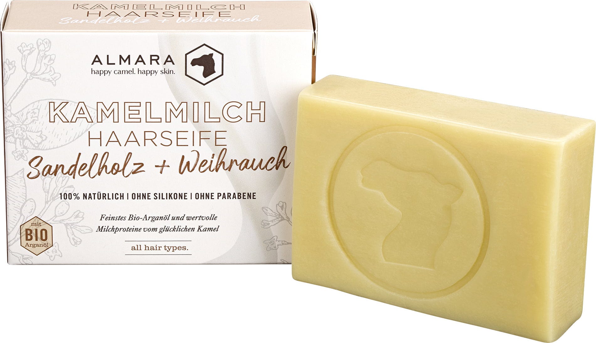 Zhenobya  Kamelmilch Haarseife, Sandelholz & Weihrauch (100 g)