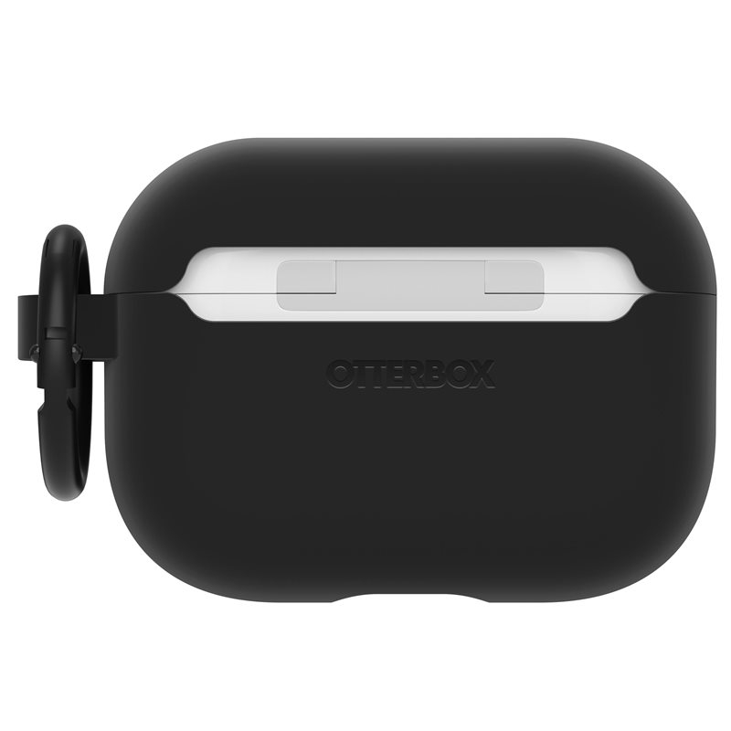 AirPods Pro Hardcase Schutzhülle Abdeckung mit 360° Schutz   Karabinerhaken (77-83782) - Black Taffy (Schwarz)