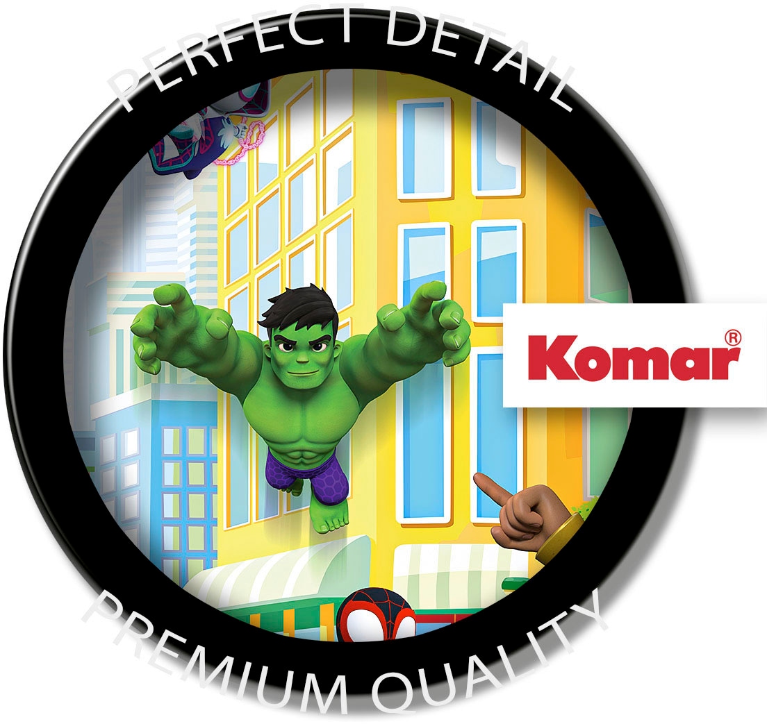 Komar Fototapete »Digitaldruck Vlies -  Spidey Sightseeing Tour with Friends« bedruckt glatt Kinderzimmer