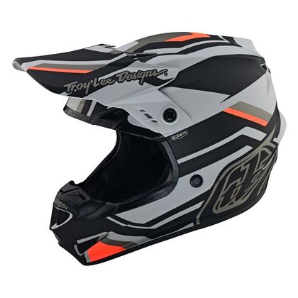 Casque cross TroyLee design GP APEX 2023 - Gris / Orange