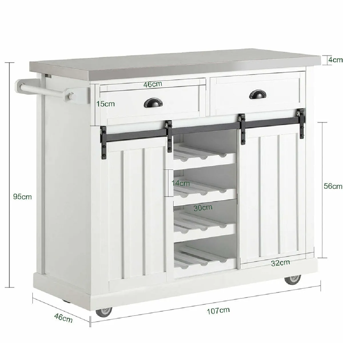 SoBuy Desserte de Cuisine FKW94-W