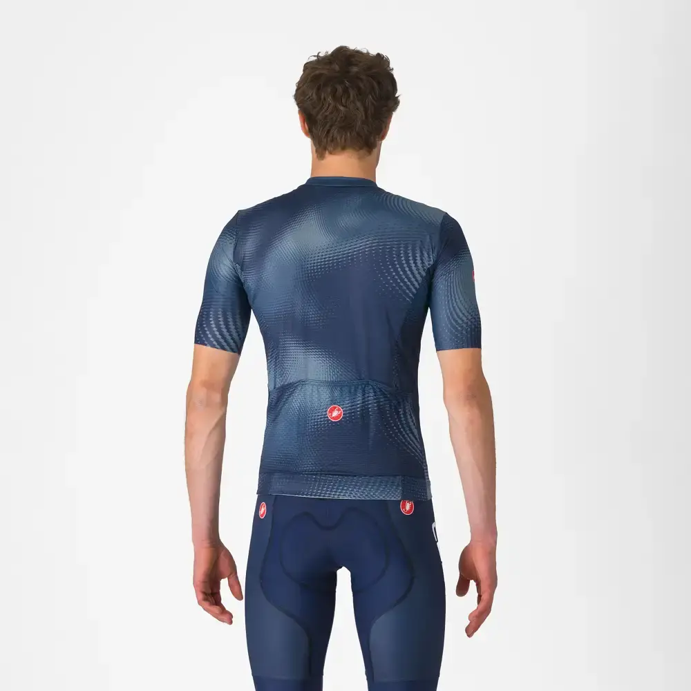 Castelli Vortice Fietsshirt Korte Mouwen Blauw Heren