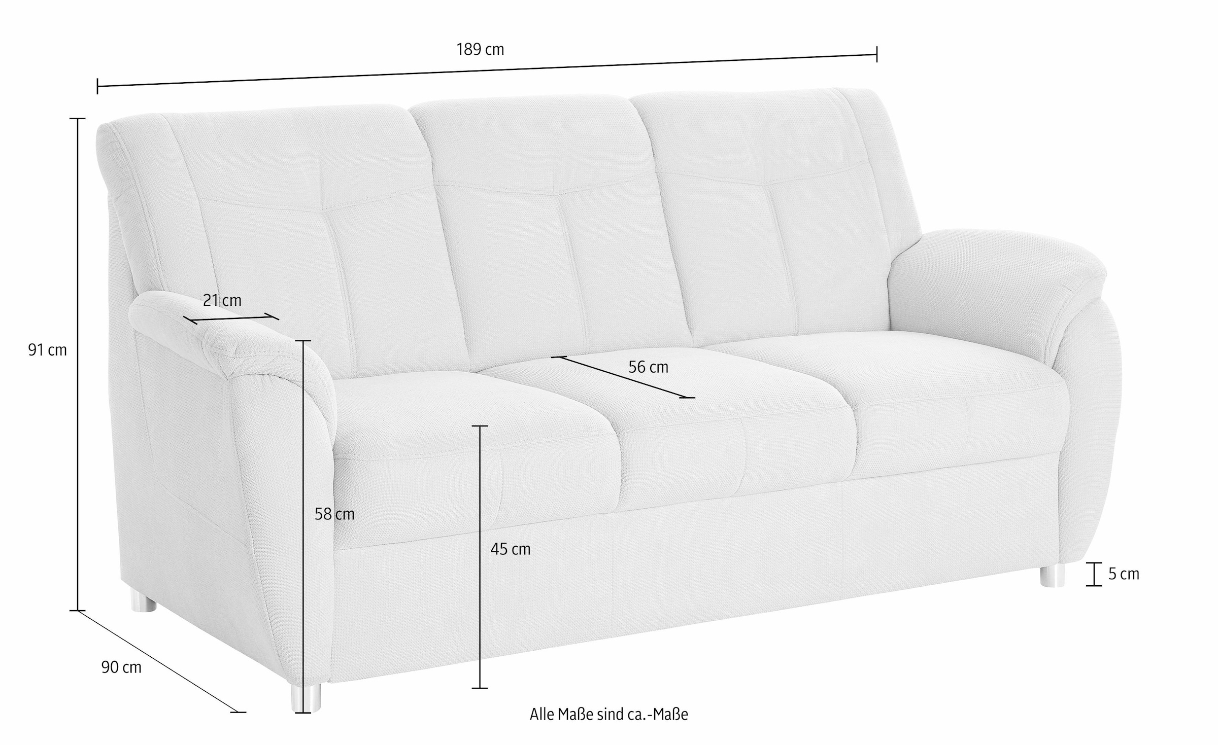 sit&more 3-Sitzer »Sonoma« mit Federkern