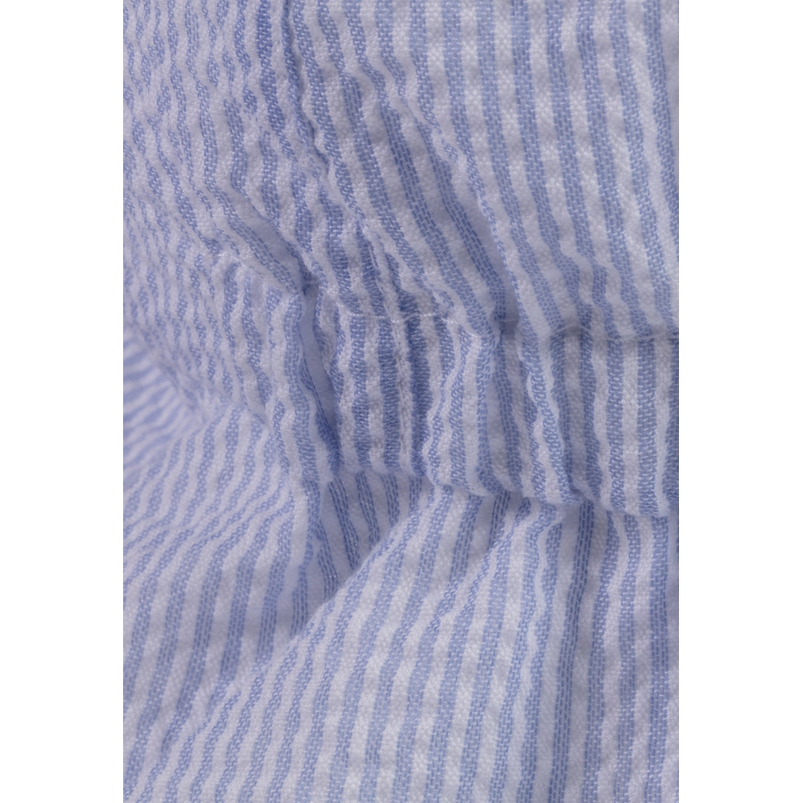 Sterntaler Schirmmütze mit Nackenschutz Streifen himmelblau