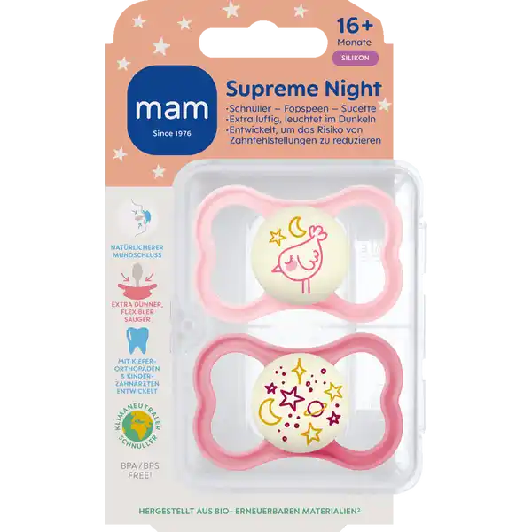 Supreme Night Silikon Schnuller 16+