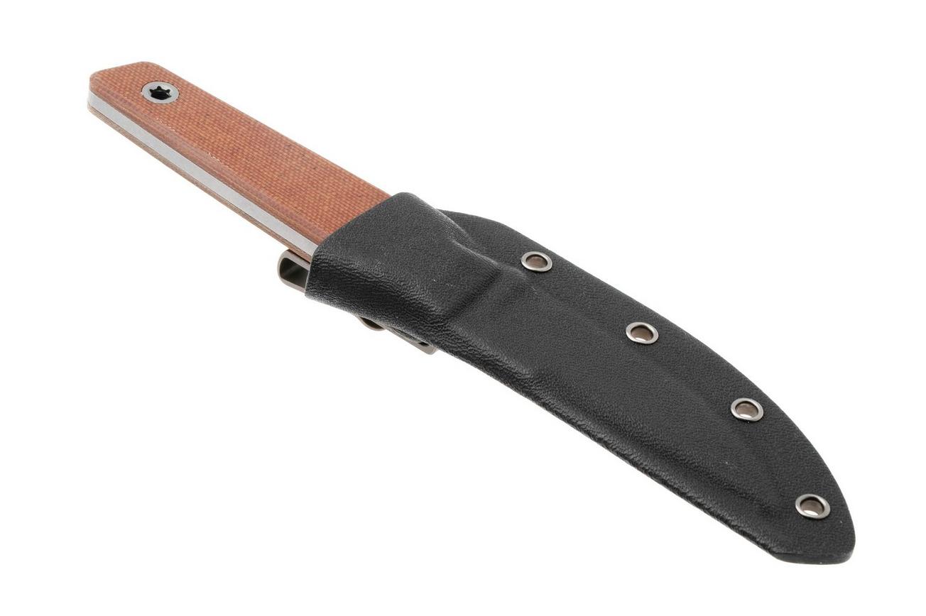 Big Idea Design USA Signal USA-SGN-NAT-NITROV, Stonewashed Nitro-V, Natural Micarta vaststaand mes