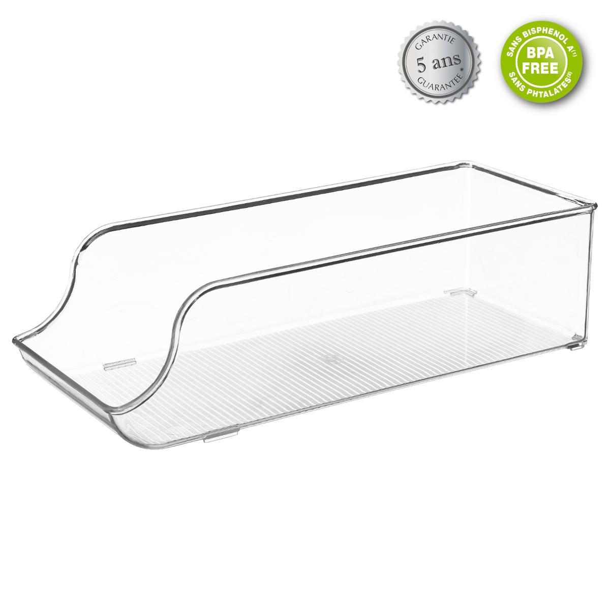 BAC DE RANGEMENT FRIGO 9 CANETTES 34X12CM