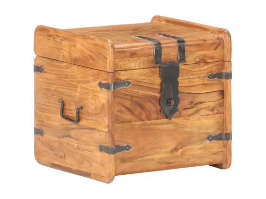 Coffre 40x40x40 cm Bois d'acacia solide