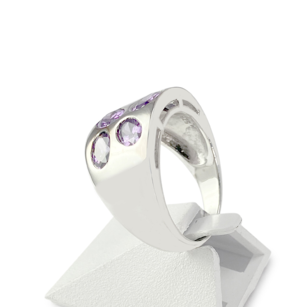 Bague d'occasion argent 925 zirconias