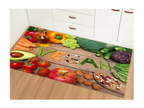 Tapis de cuisine 50x180 cm Polyester Kitch Veg