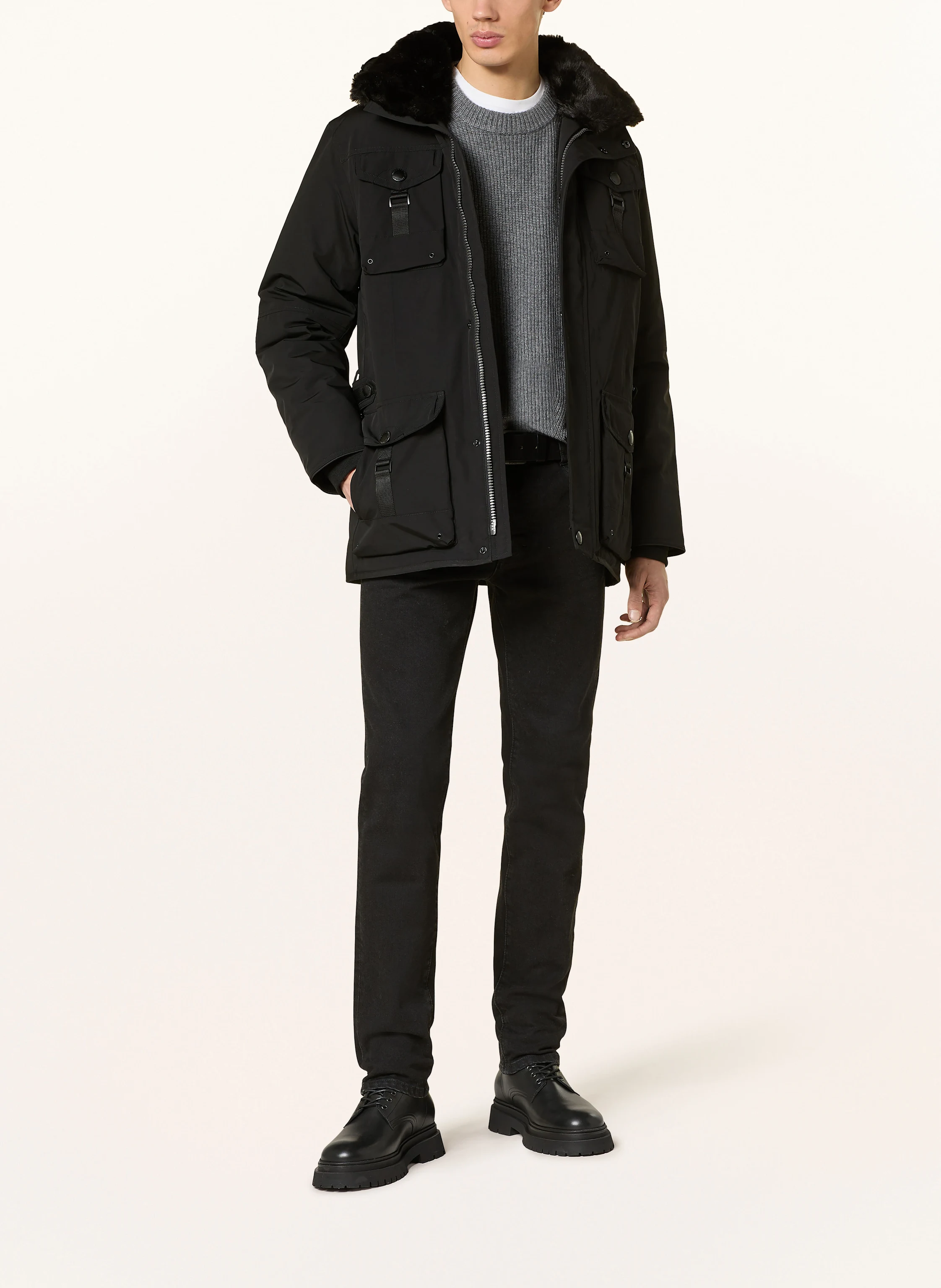 WELLENSTEYN Jacke mit abnehmbarer Kapuze und Kunstfell