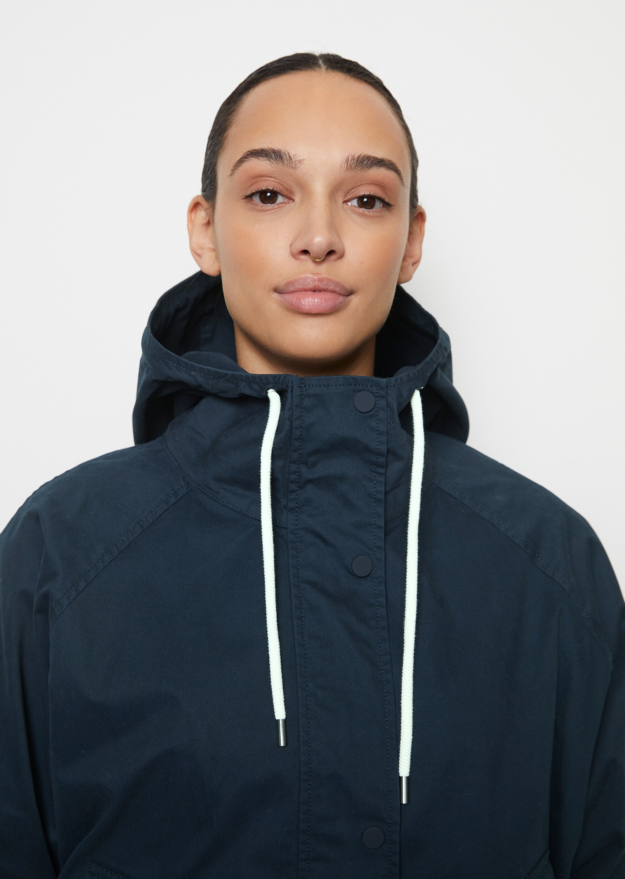Jacke im Cape-Stil relaxedaus Organic Cotton-Twill